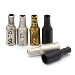 HENGC 10Pcs Bottle Shape Fashion Metal End Stopper Cord Rope Ends Lock Lanyard Clips Fastener Garment Drawstrings Accessories