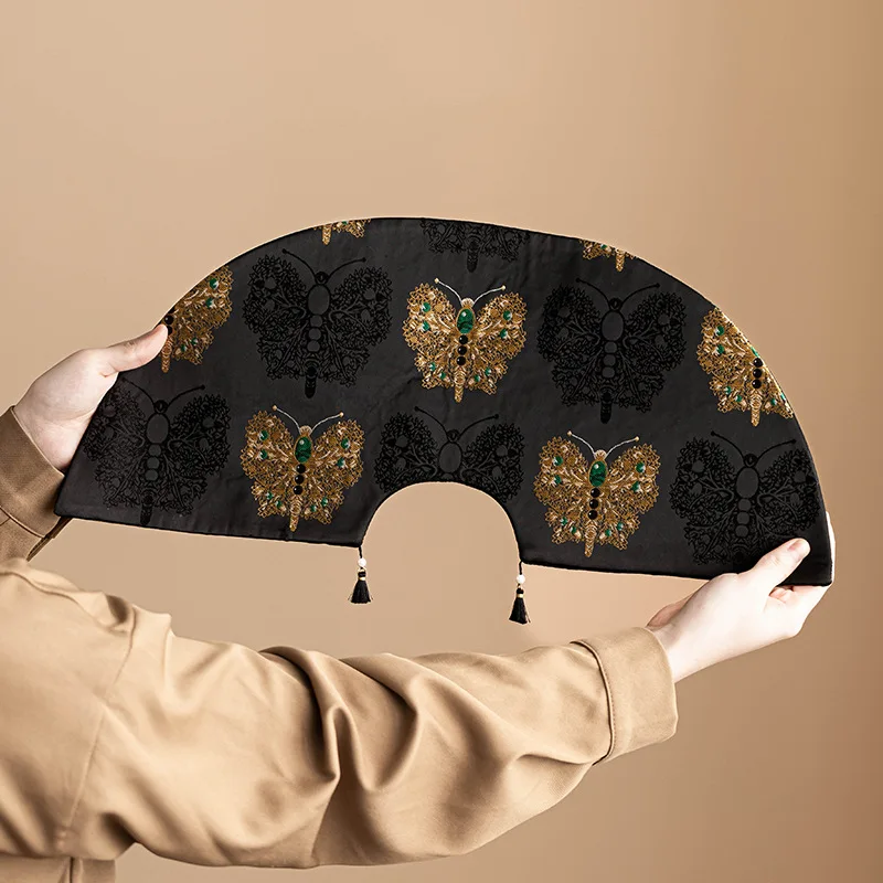 

Чайный коврик Zen Oriental Black Gold Butterfly из парчового жаккарда, двусторонний, в стиле ретро, подушка для чайного столика, аксессуары для чайного набора