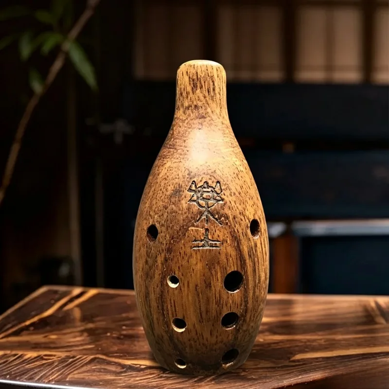 Walnut Wood Xun 10 Holes C Tone Handmade Portable Mini Xun Beginners Professional Orff Instruments Adult Performance Instrument