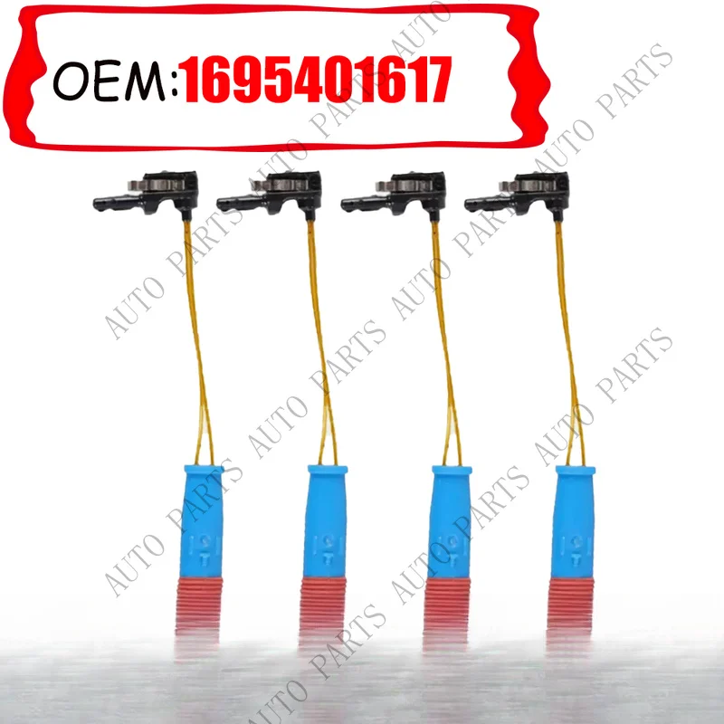 A+ 4PCS A1695401617 Front Brake Pad Wear Sensor For Mercedes Benz C300 C400 CLA250