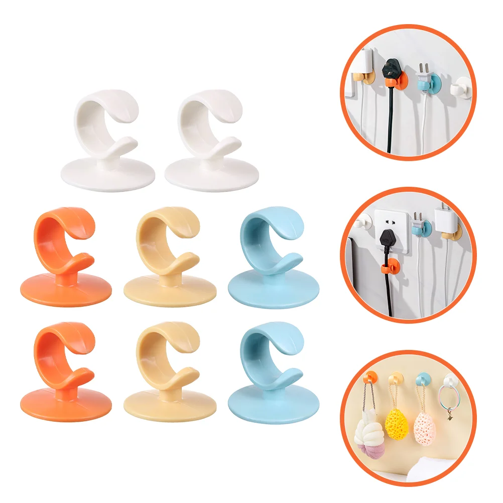 Plug Hook Hooks Holder Cord Organizer for Appliance Power Line Wall The Plastic Cable Management Decorative