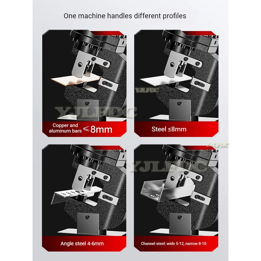 Angle Steel Punching Machine Hydraulic Punching Machine Portable Channel Steel, Stainless Steel Punching Machine 1800W