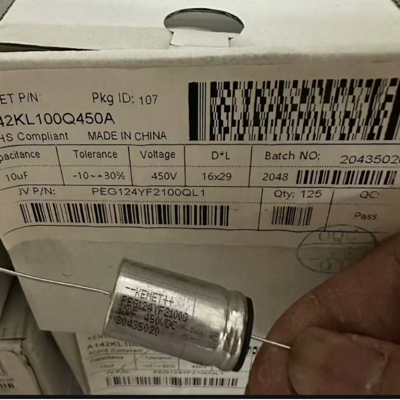 

1PCS 10UF 450V10UF Axial Capacitor Copper PEG124