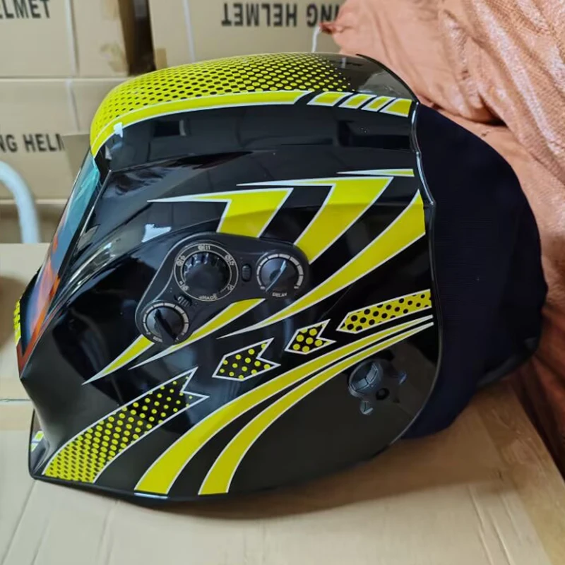 Casco de soldadura SAFEUP, respirador alimentado por aire, máscara de visualización grande para máquina soldadora de corte y molienda, filtro de