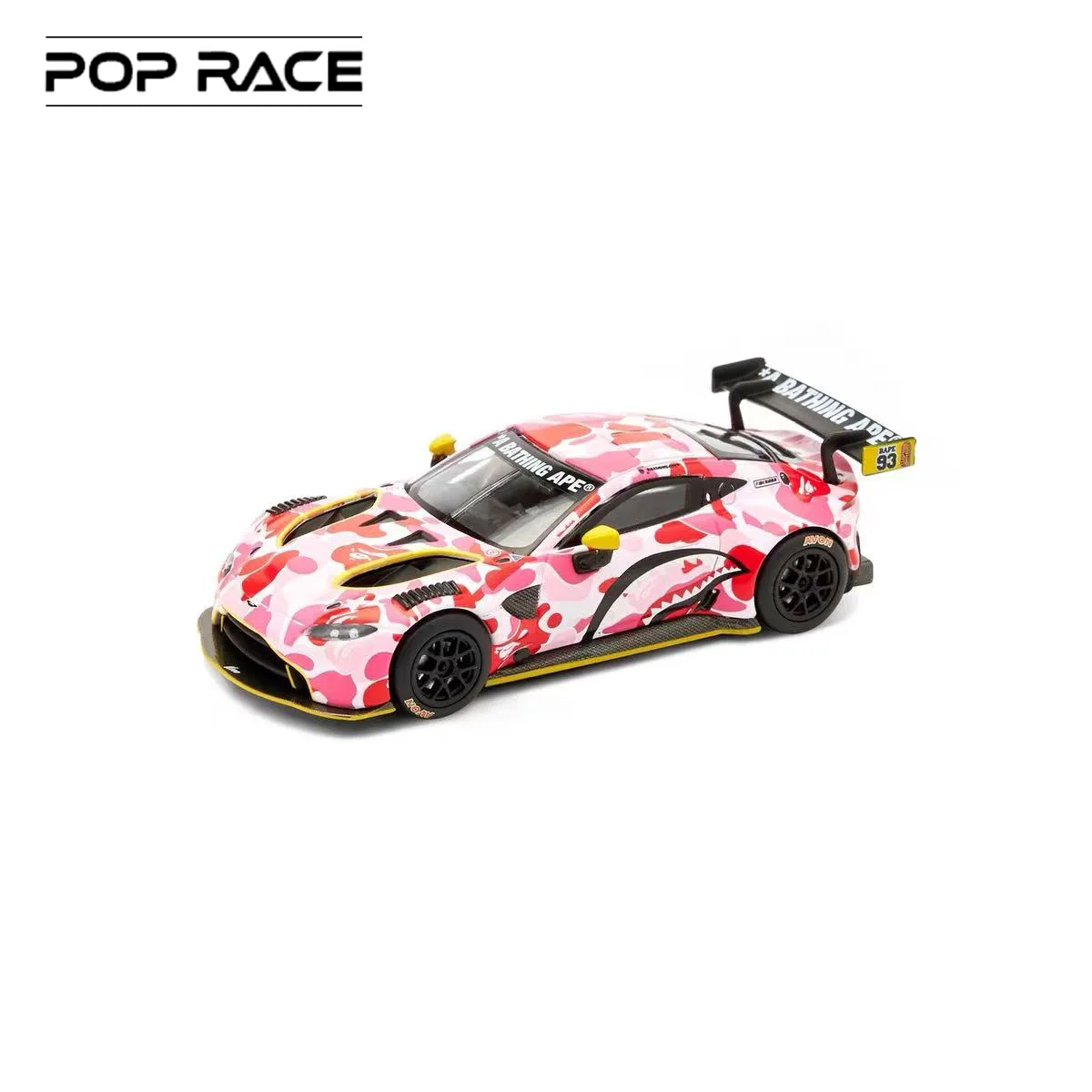POPRACE 1:64 Camouflage Aston Martin GT3 Racing Alloy Car Model - Image 2