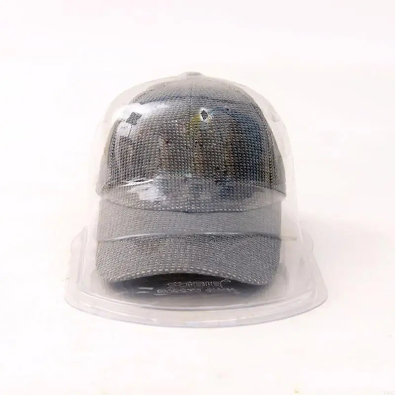 

Y08C Portable Baseball Caps Storage for Case Transparent Cap Storage Box Double-layer Hat Protector Dust-proof Cap Holder