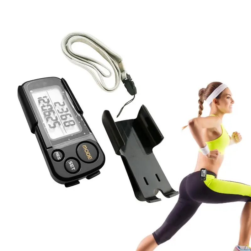 Mini Step Counter Walking 3D Digital Pedometer With Clip Walking Pedometer Pocket Stopwatch Exercise Step Counter