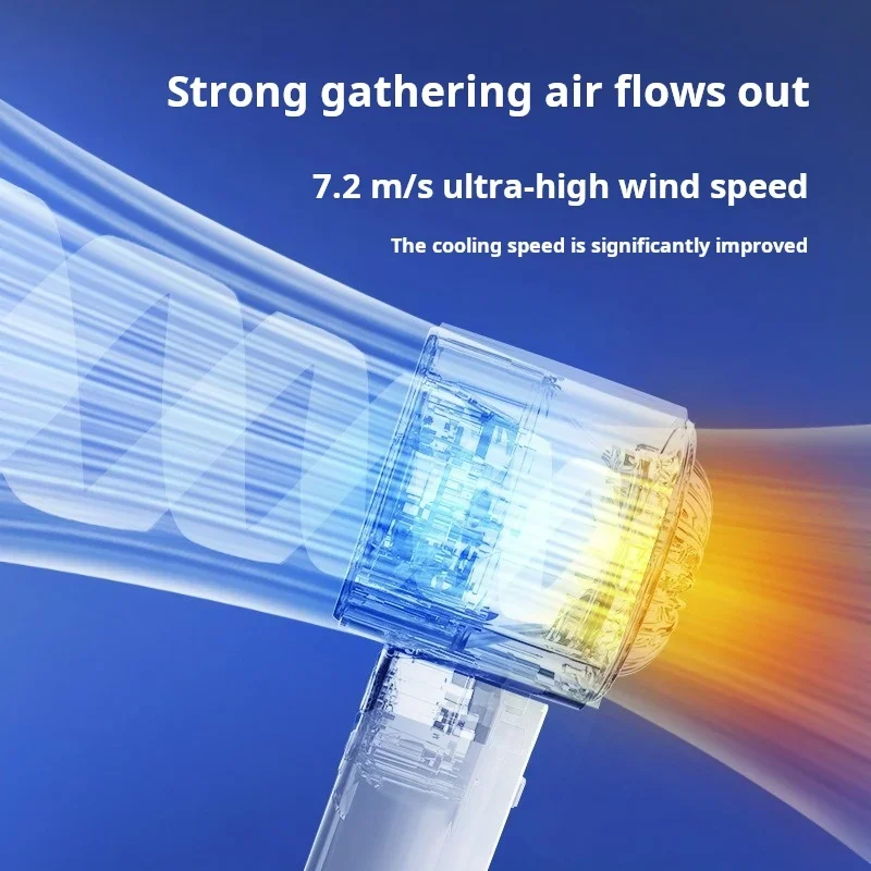 Handheld Cooling Fan 100 Wind Speed Digital Display and Cooling Models Available Built-in 4000mAh Emergency Power Bank