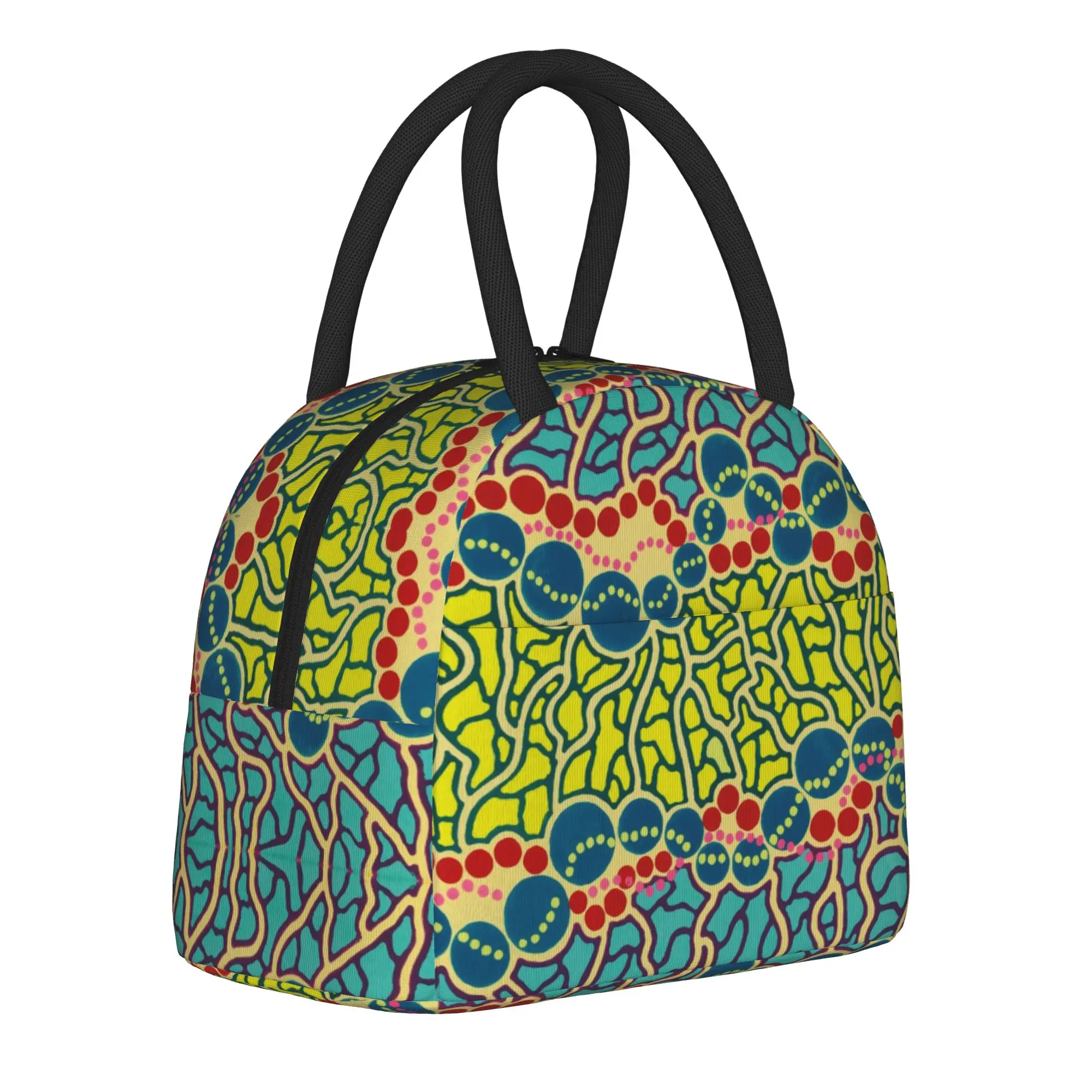 Yayoi Kusama Blue Insulated Lunch Bags Thermal Bag Reusable,Lunch Container Nordic Polka High Capacity Lunch Box Tote Travel