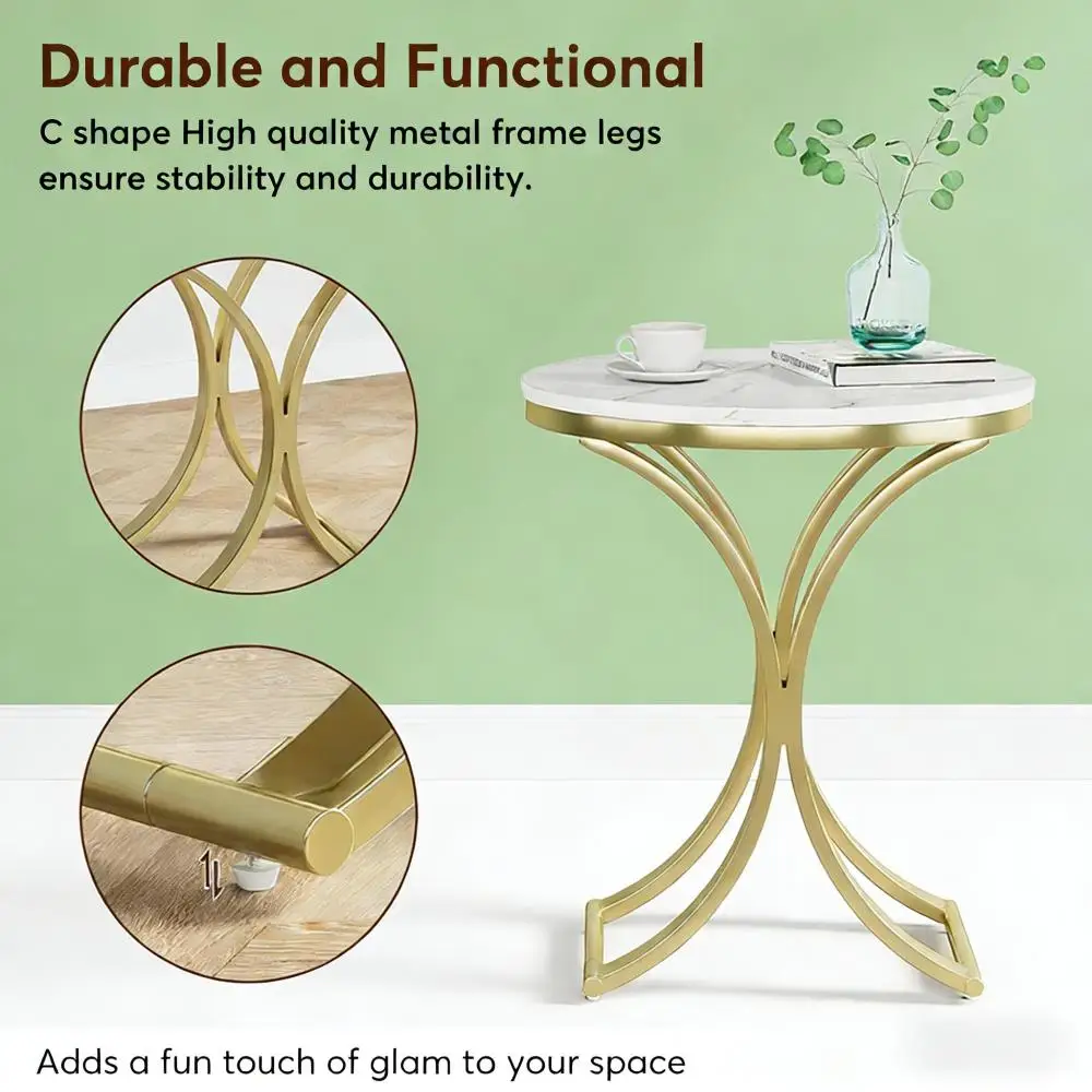 Versatile Design Sofa Side Table,Chic Round End Table,Narrow Coffee Table