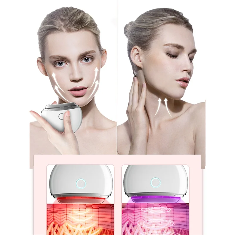 -Masajeador facial eléctrico A25M con 3 niveles de calefacción y antienvejecimiento, levantamiento de cuello y cara