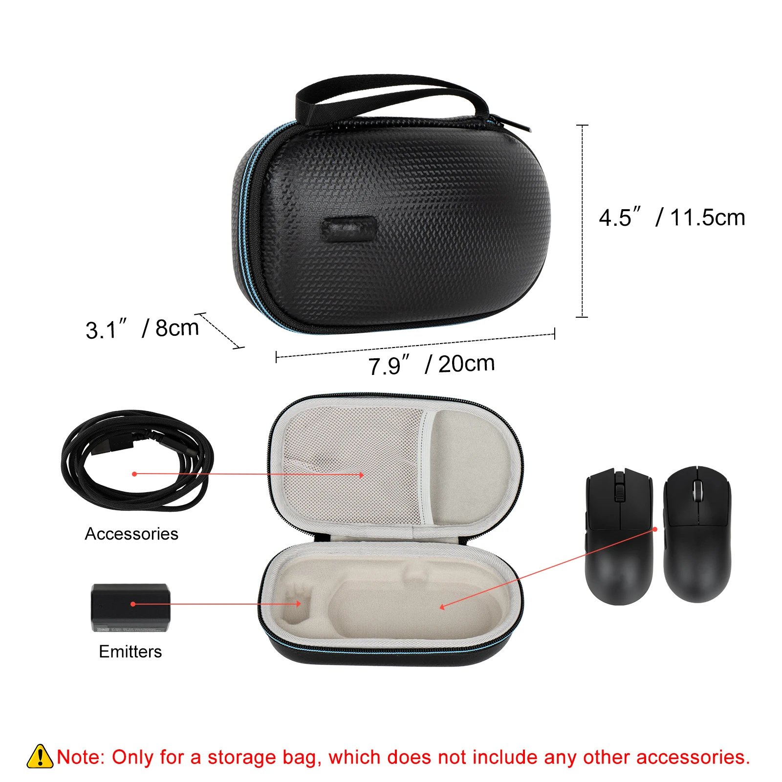 Étui de transport rigide pour souris sans fil Logitech G PRO X, sac de rangement pour souris de jeu, boîte de protection étanche pour Razer Viper V3 Pro