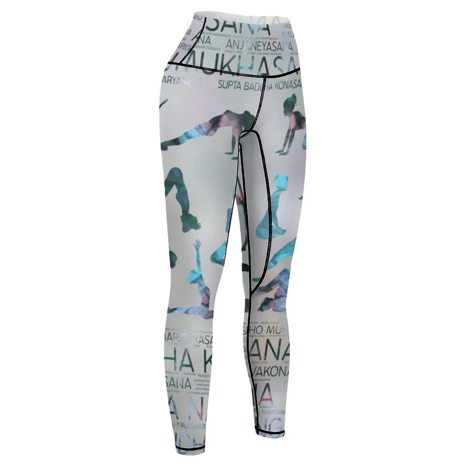 اليوغا Asanas / Poses السنسكريت كلمة ArtLabradorite على اللؤلؤ طماق المرأة اللياقة البدنية السراويل الرياضية يغطي الرجل المرأة طماق