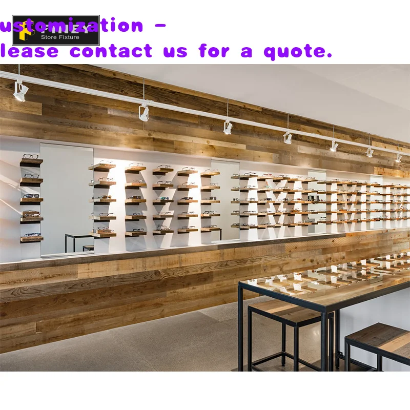 custom.High End Sunglasses Wall Mounted Eyewear Display Design  Optical Retail Shop Interior Decoration
