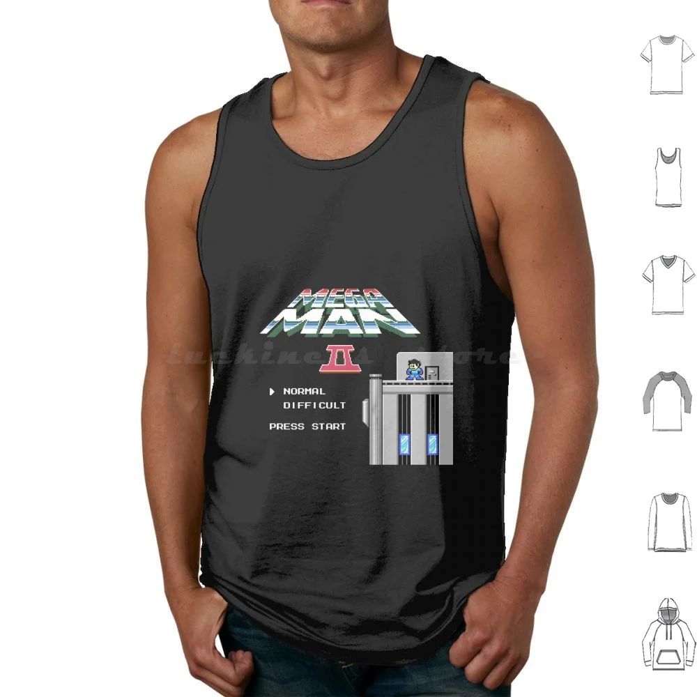 

Megaman 2-He's Up On The Effin' Tank Tops Vest Sleeveless Games 8 Bit Megaman Mega Man Game 8bit Nes Retro Pixel Nerd Geek
