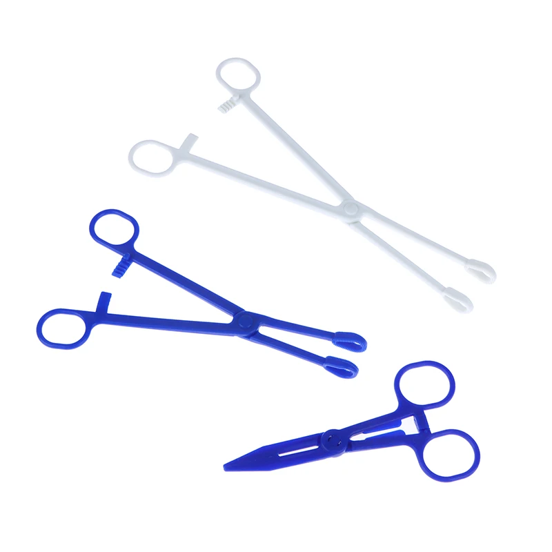 1 Stuks Medisch Gebruik Plastic Hemostat Pincet Scherpe Mond Tang Chirurgische Cottonball Sponsklem Buiten EHBO-Gereedschap