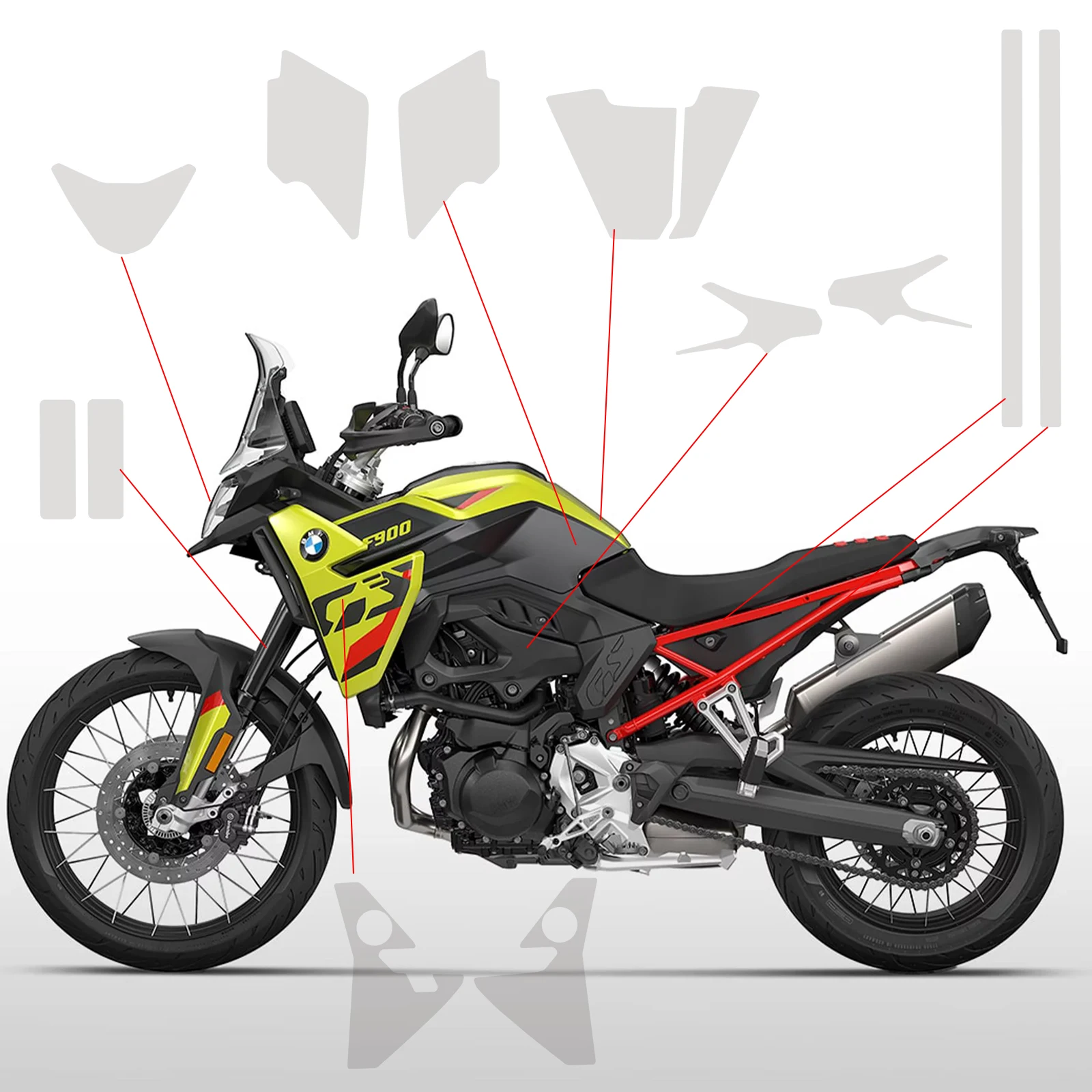 

Для BMW F900GS F 900 GS f900gs 2024 PPF защита краски для мотоцикла TPU защита обтекателя прозрачная пленка против царапин аксессуары