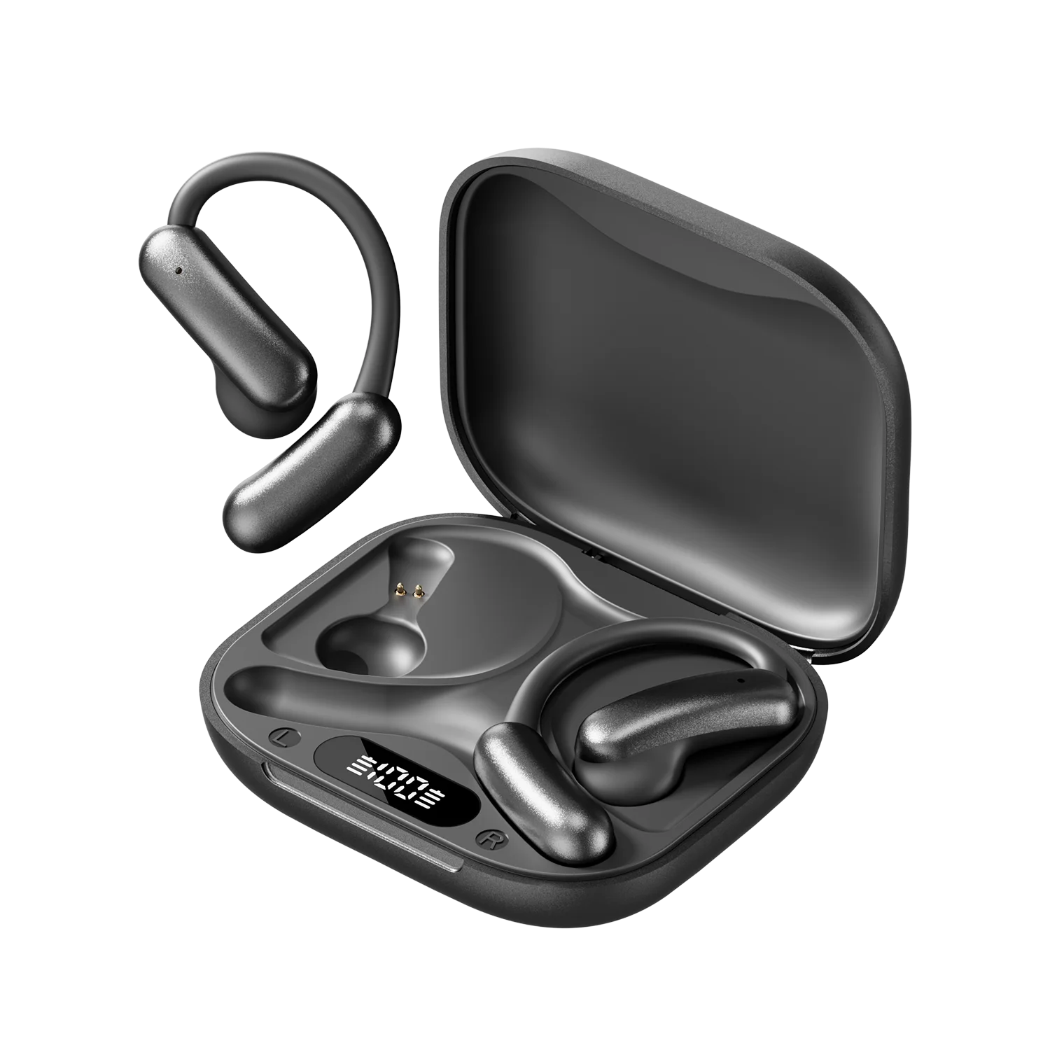 

Lightweight Open Fit TWS Bluetooth 6.0 Earbuds, 3D Stereo Sound, HD Clear Call Wireless Comfort Headphones