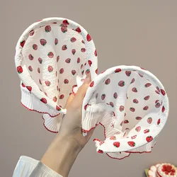 Women's Heanband Sweet Girly Style Kawaii Lace Strawberry Headband Korean Version Fashion Hairscarf Summer Thin Seaside Headwear