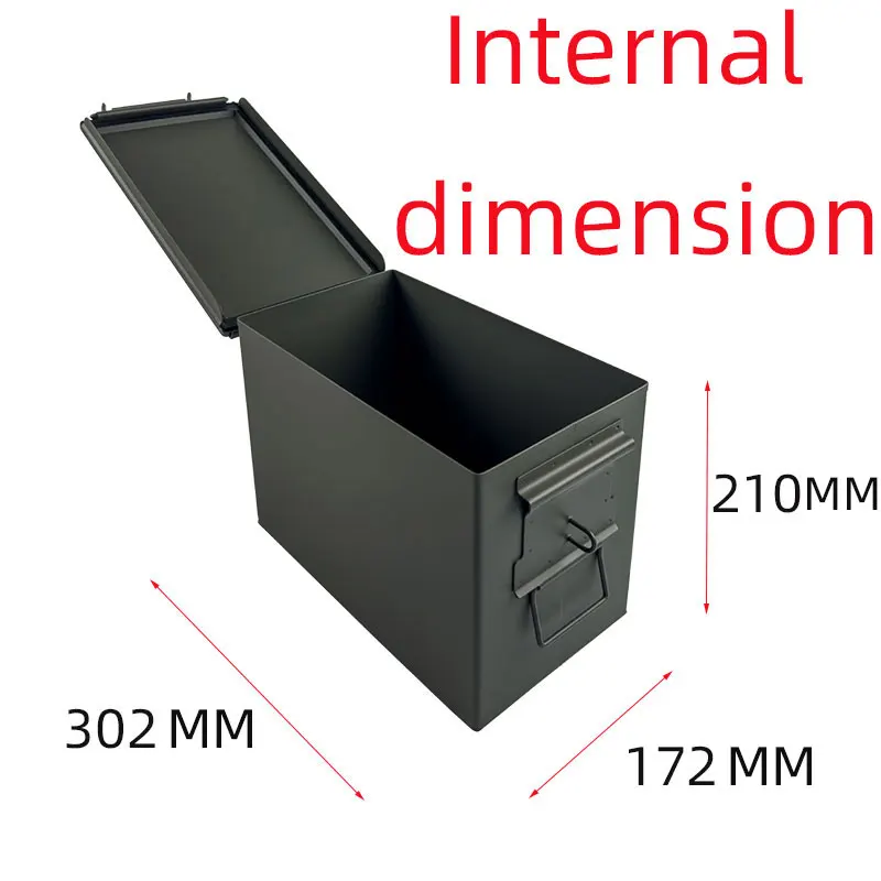 Large and thick storage box Metal hardware tools Storage box Car tool box Portable ammunition box Ammunition box explosion-proof