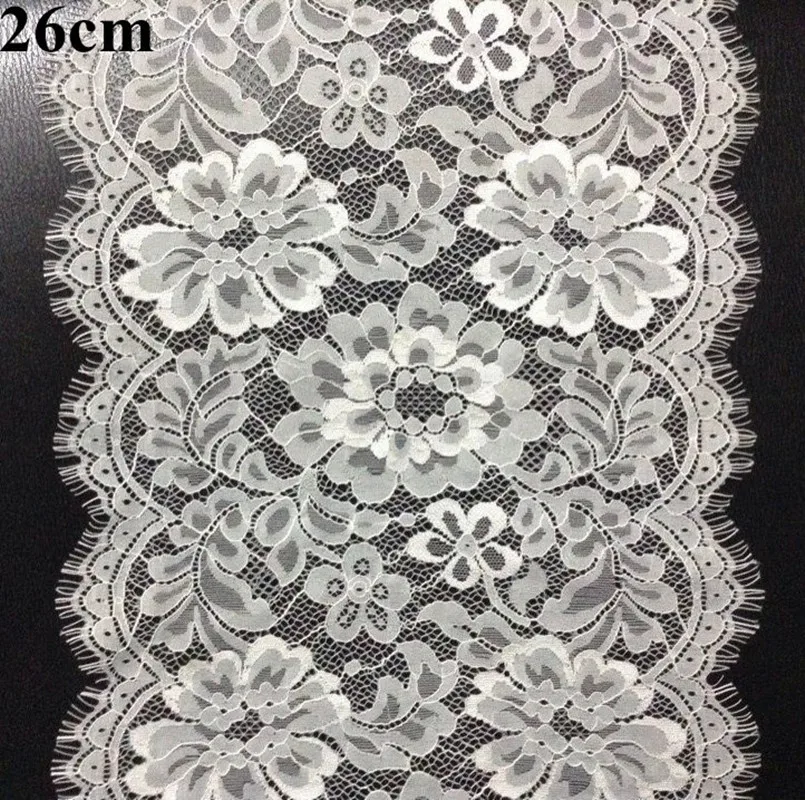 

3Y per length 26cm wide exquisite jacquard non-elastic lace eyelash,eyelash lace trim,XERY0624D