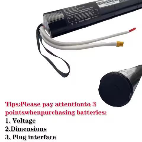 4.4Ah/6.6Ah/7.8Ah Carbon fiber tubular battery built-in 18650 battery scooter lithium battery pack 36V
