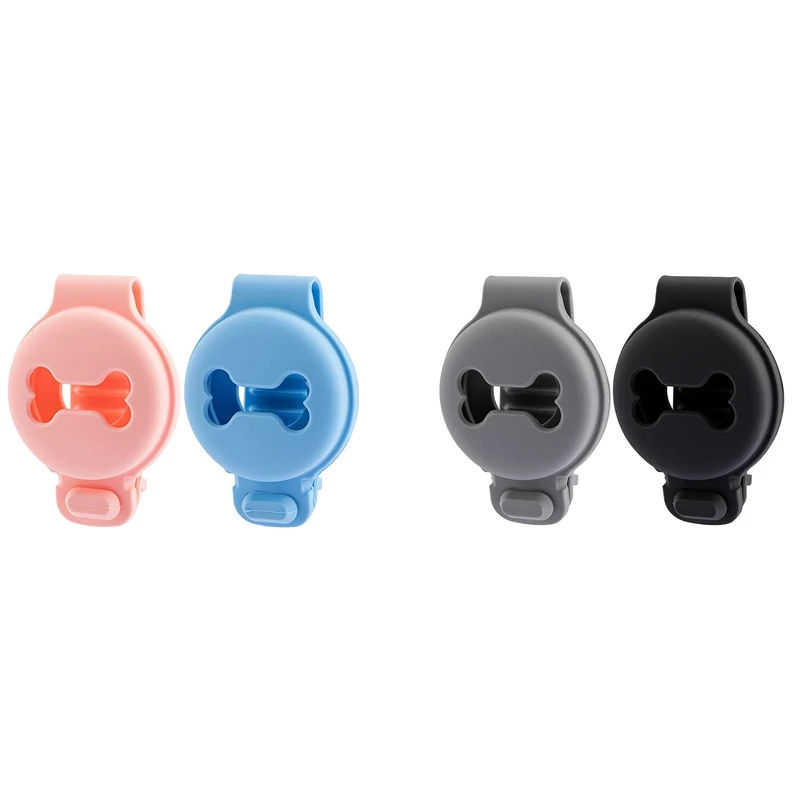 2 ชิ้นสัตว์เลี้ยงซิลิโคนป้องกันสําหรับ Airtag Anti - Scratch กระดูกรูปร่างสุนัขผู้ถือสัตว์เลี้ยง Tracker Cover