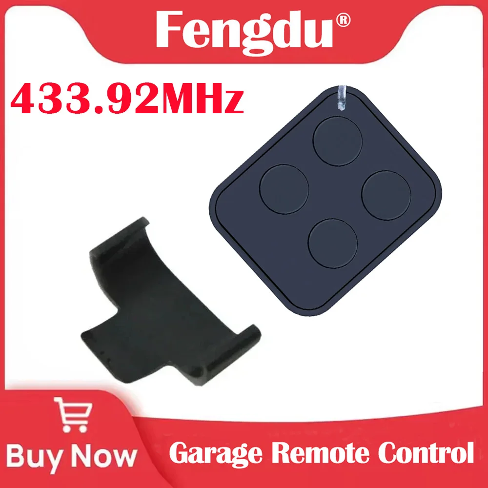 รีโมทคอนโทรลประตูโรงรถ 433.92MHz รหัสกลิ้ง ไร้สาย แบบมือถือ สำหรับควบคุมประตูโรงรถ