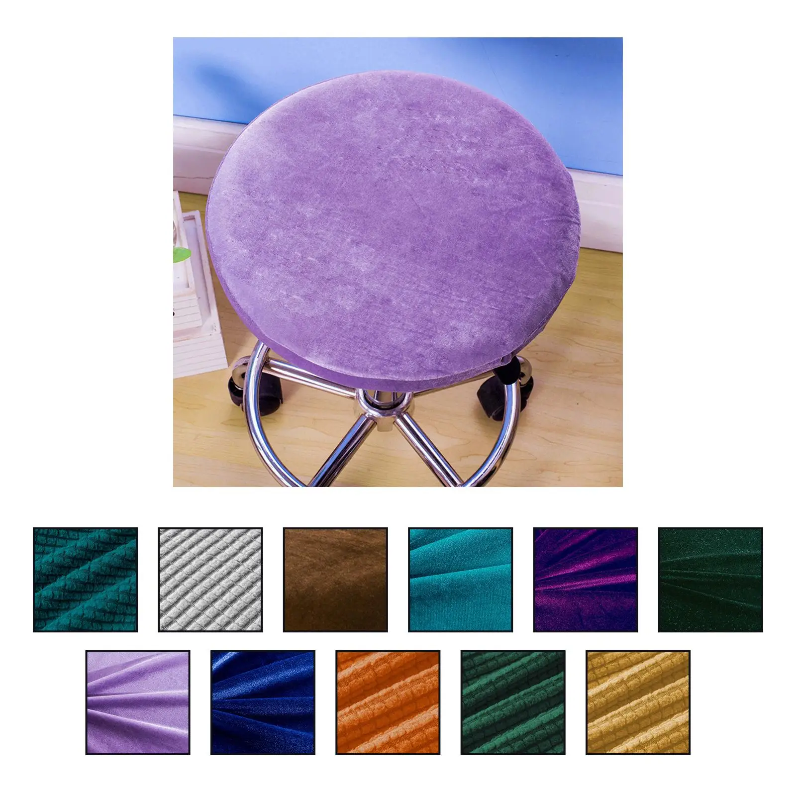 Stretchy Waterproof Bar Stool Covers Luxury Washable with Elastic Dustproof