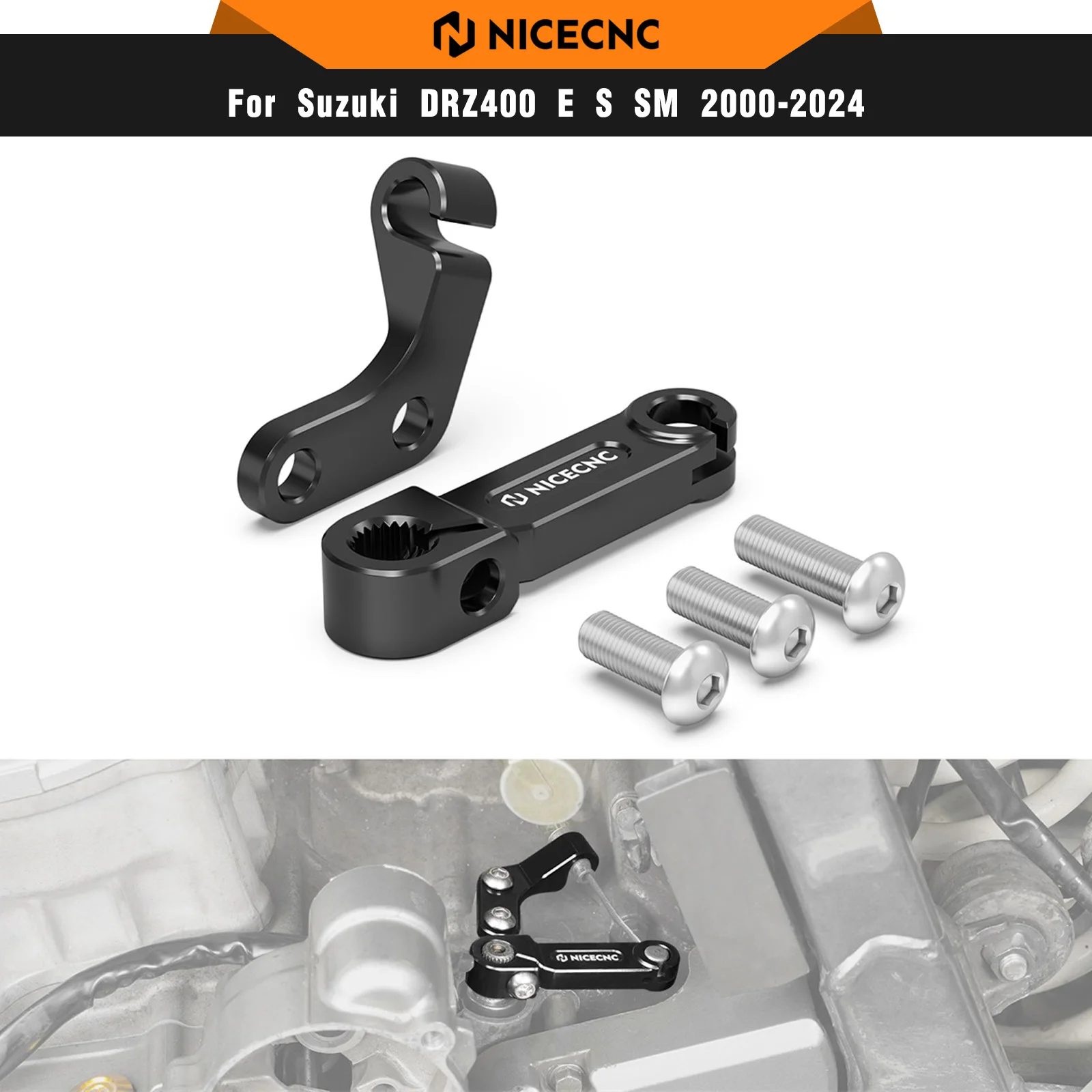 One Finger Clutch Lever Clutch Arm Bracket For Suzuki DRZ400 DRZ400E DRZ400S DRZ400SM DR-Z 400 E S SM 2000-2024 2023 2022 2021
