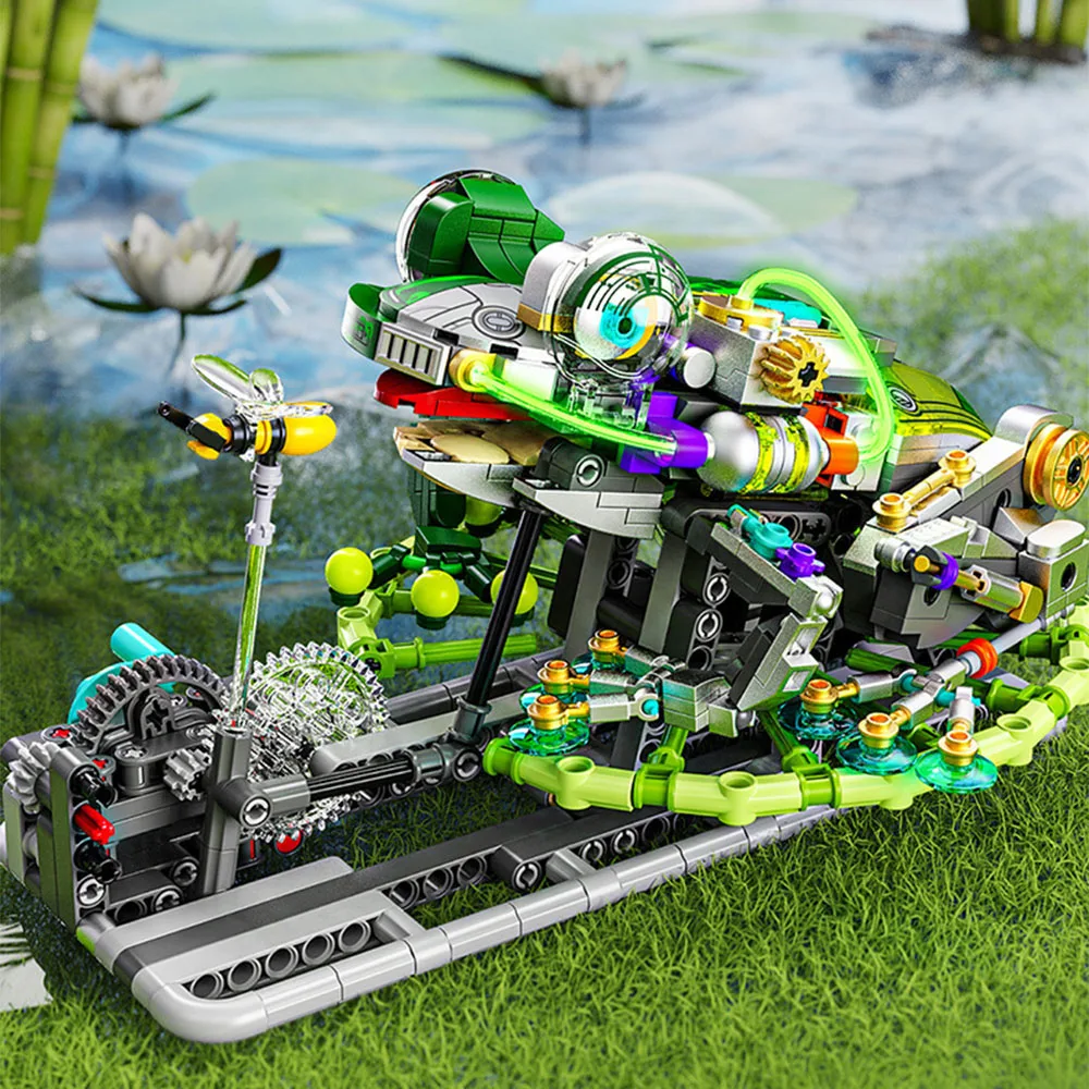 

Creative Technical Mechanical Frog Building Blocks Bricks STEM Animal with Movable Gears Toys Set Kit for adult Gift 898PCS