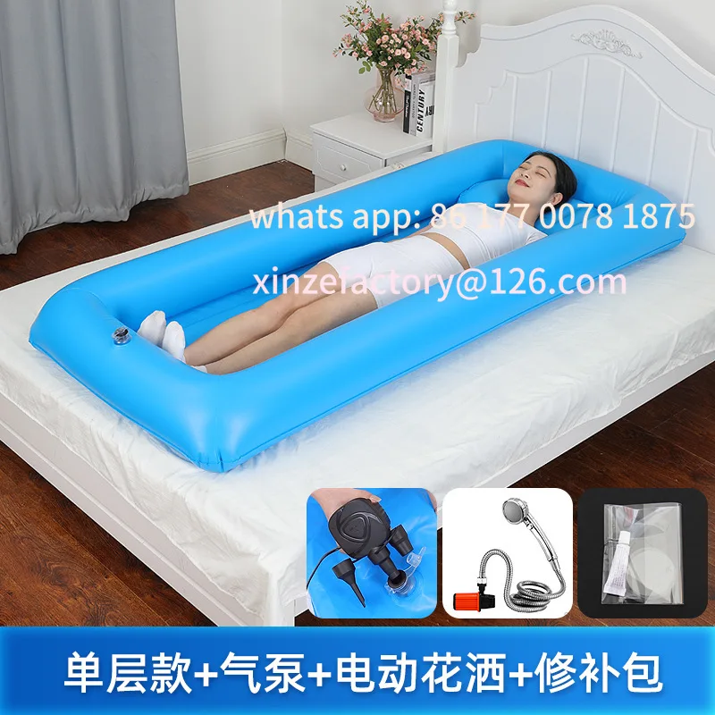 Customizable care special inflatable bath bed paralyzed bed washing bath bed disabled elderly bath sink
