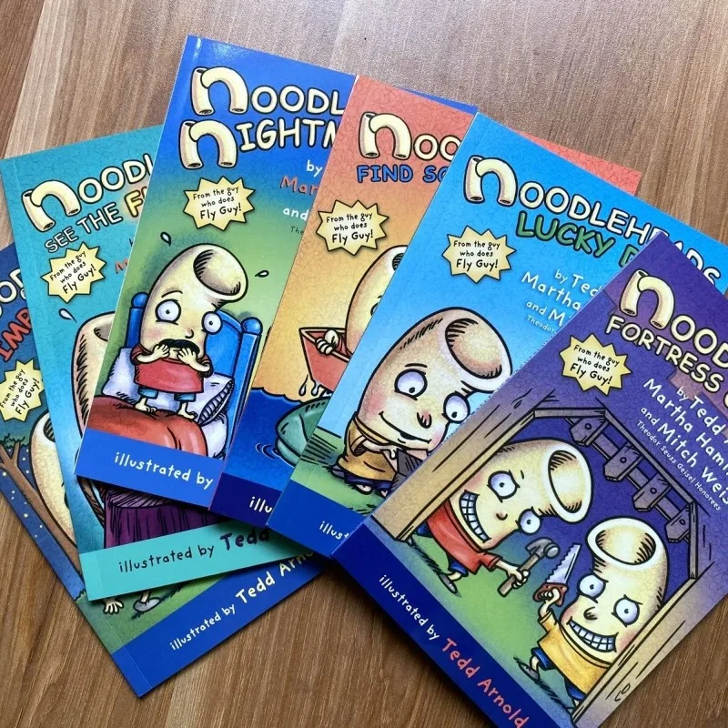 Original Inglês Hilarious Manga, Série Noodleheads, Silly Noodle Boy Storybook, 6 Livros por Conjunto