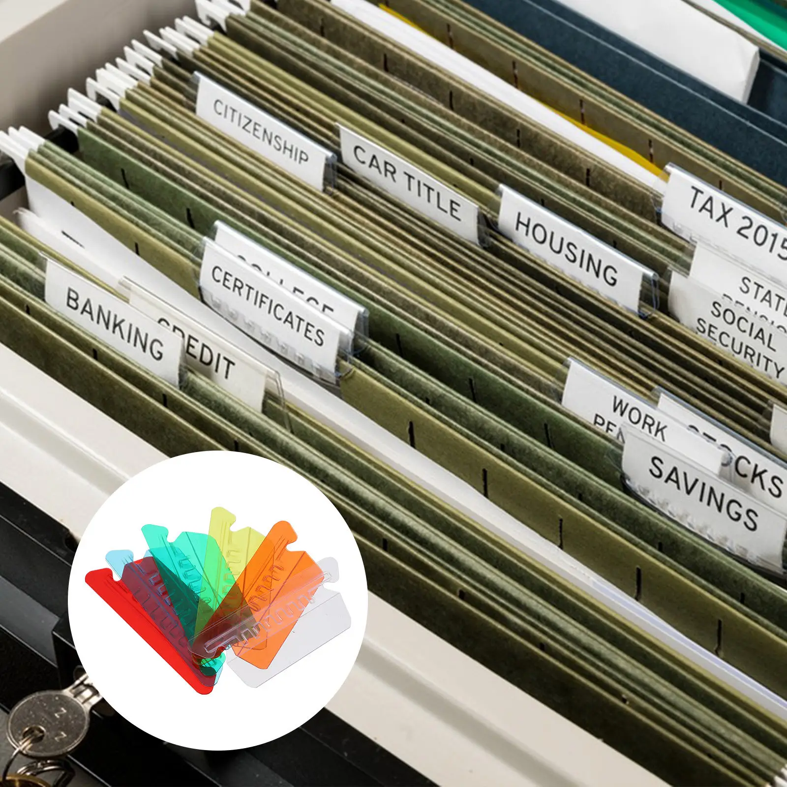 

1 комплект цветных прозрачных клипс для этикеток из ПВХ, для организации файлов, вкладышей для подвесных папок, канцелярских принадлежностей