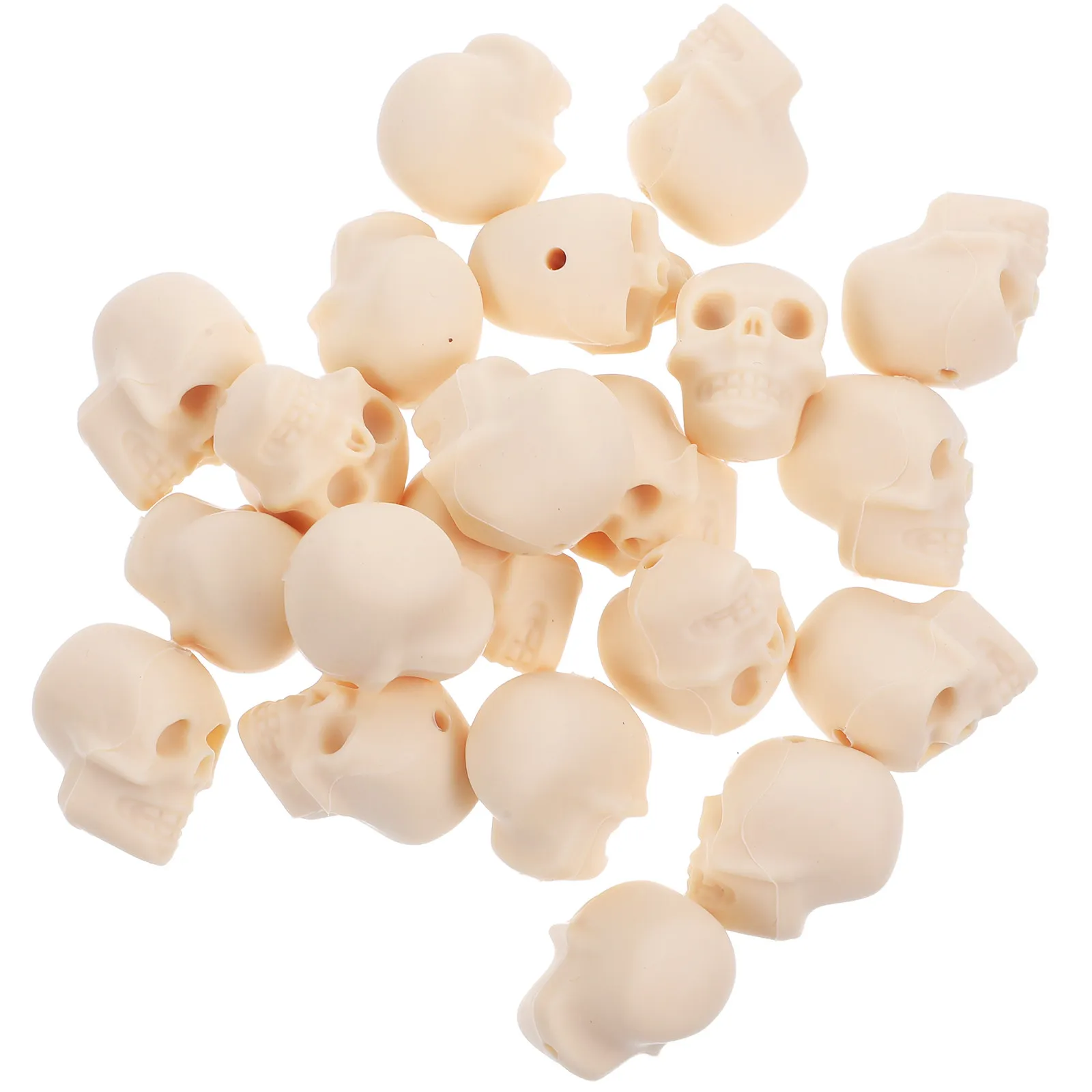 

20 шт. глянцевых силиконовых бусин-разделителей в форме черепов для браслетов, украшений, рукоделия, изготовления ожерелий и аксессуаров