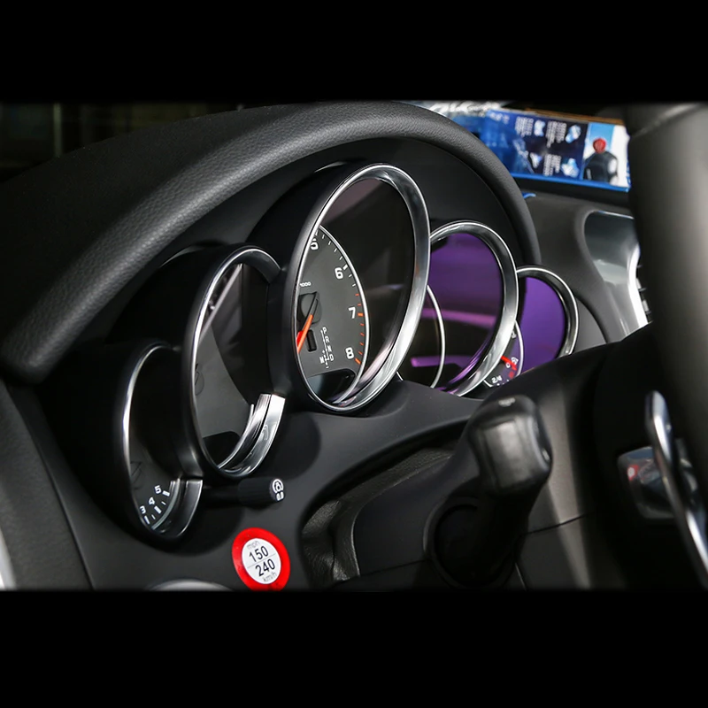 Car Styling Dashboard Decorative Light Strip Cover Frame Stickers For Porsche Macan Cayman Boxster Panamera Cayenne Accessories