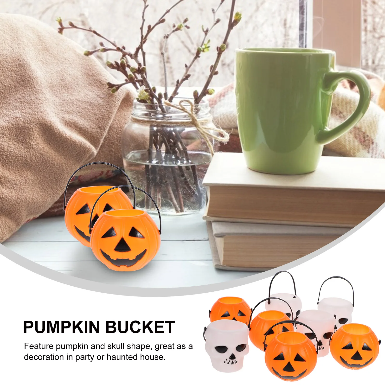 

pumpkin bucket pumpkin candy holder pumpkin pail halloween pumpkin bucket skull bucket