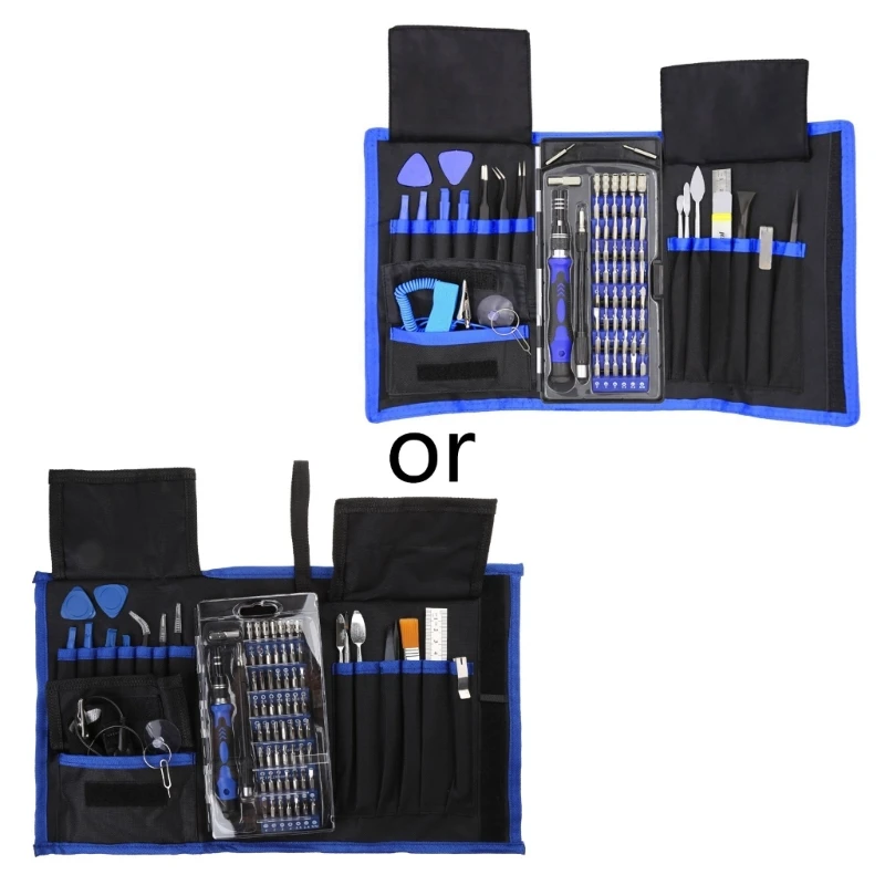 

Precision Screwdriver Set 80-in-1 Electronics Computer Repair Tool 56 Interchangeable Magnetic Bits 24 Utility Tools