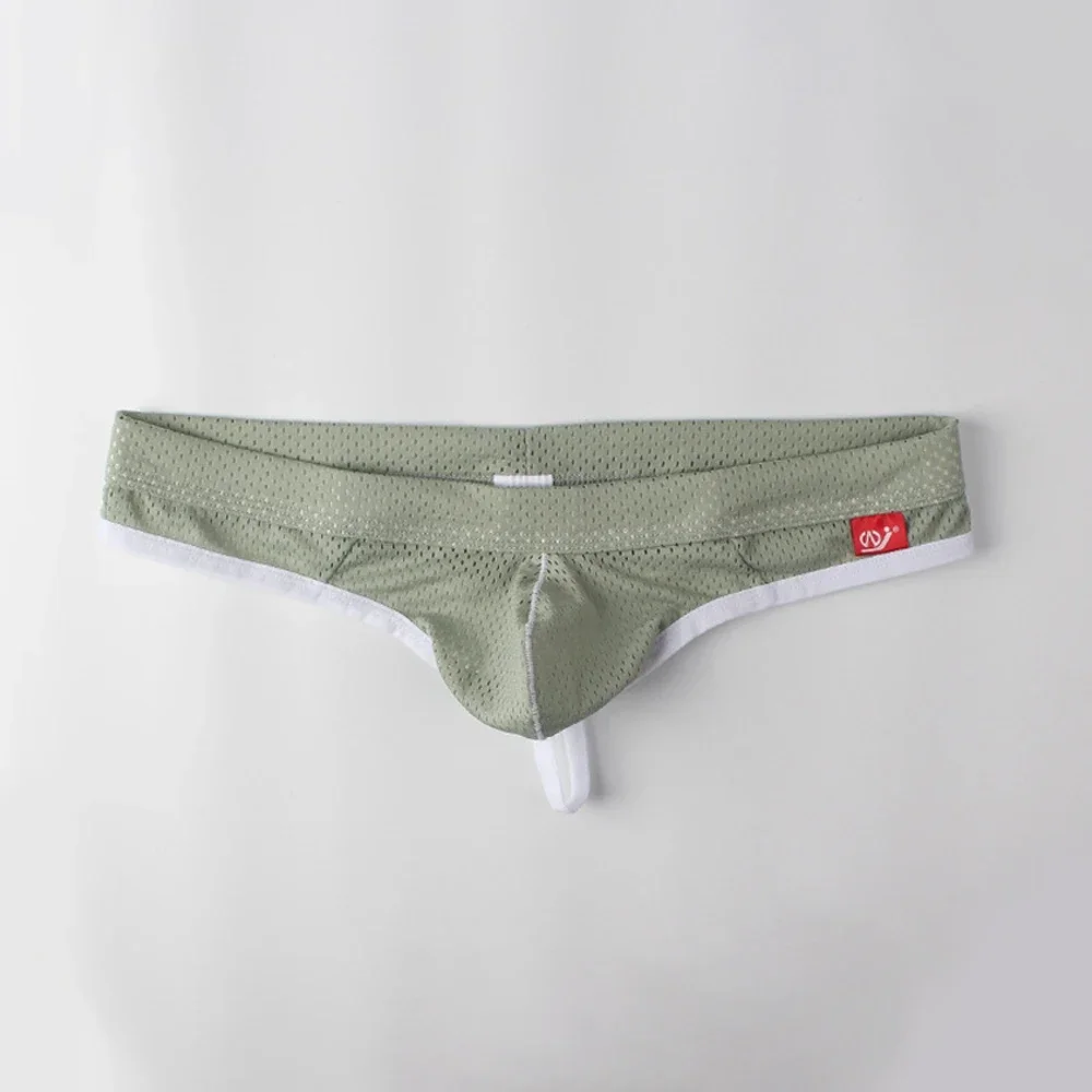 Men Sexy Lingerie Breathable Panties Comfort Mesh Underwear Bulge Pouch G-String Bikini Underpants Thong Briefs Elastic Knickers
