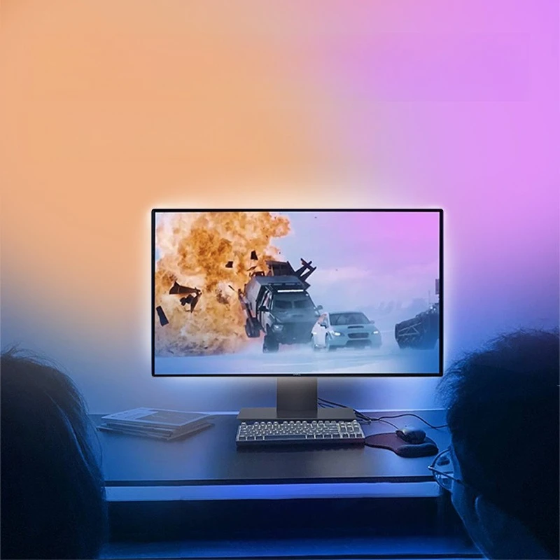 Screen light synchronous e-sports atmosphere light, game background streamer LED light bar