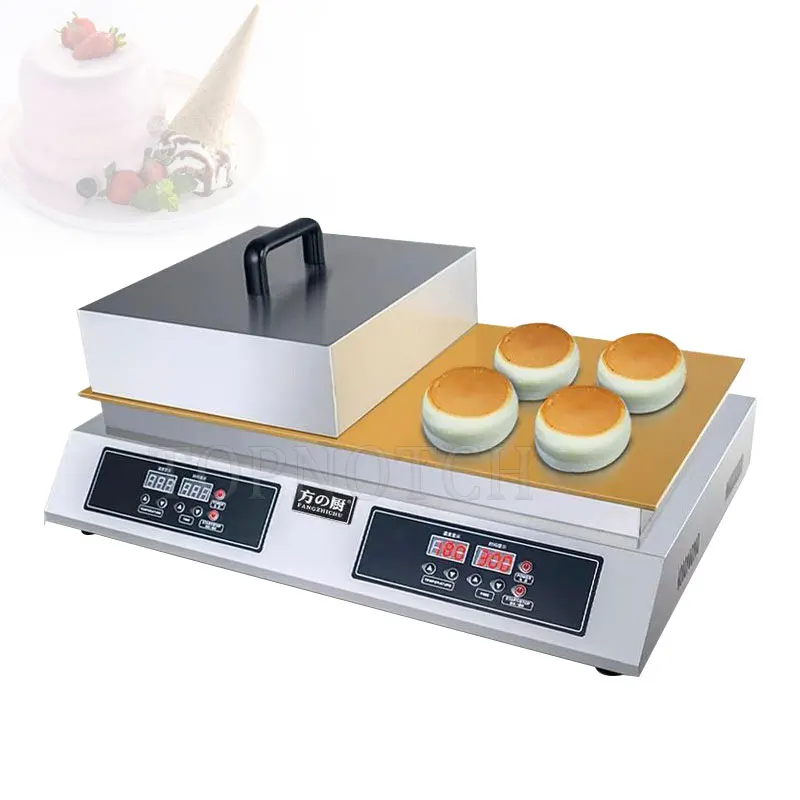 

Commercial Dorayaki Soufflé Machine Electric Double-Headed Cookie Maker Pure Copper Digital Snack