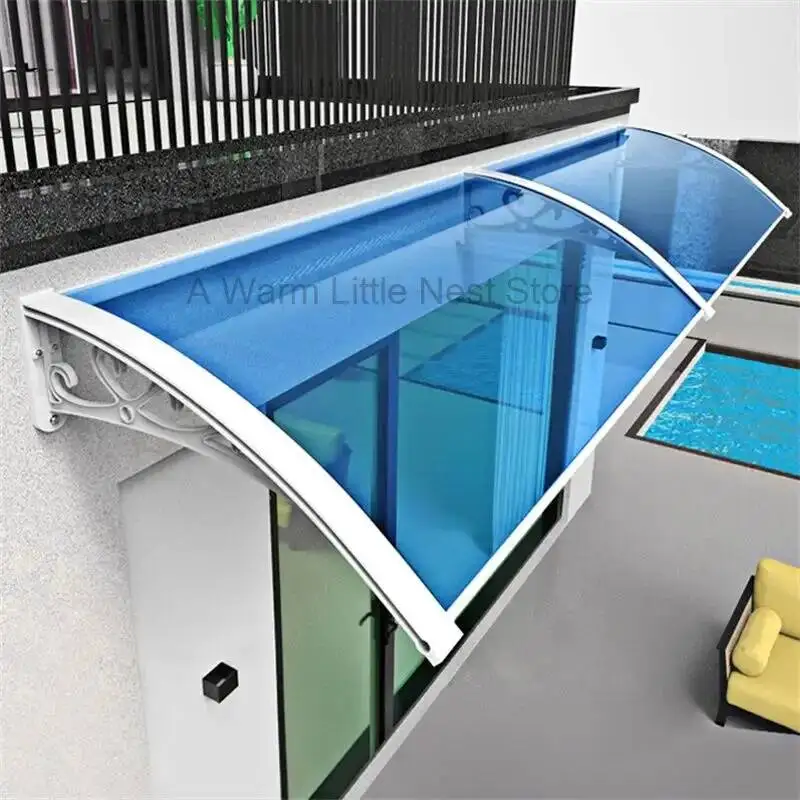 

Modern Aluminum Alloy Awning Home Balcony Eave Outdoor Courtyard Air Conditioner Rainproof Gazebos Front Door Canopy Sun Shelter