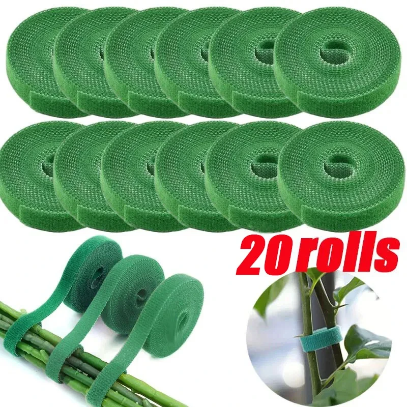 

2M Nylon Plant Ties Plant Bandage Hook Tie Loop Adjustable Plant Support Reusable Fastener Tape for Home Garden Accessories