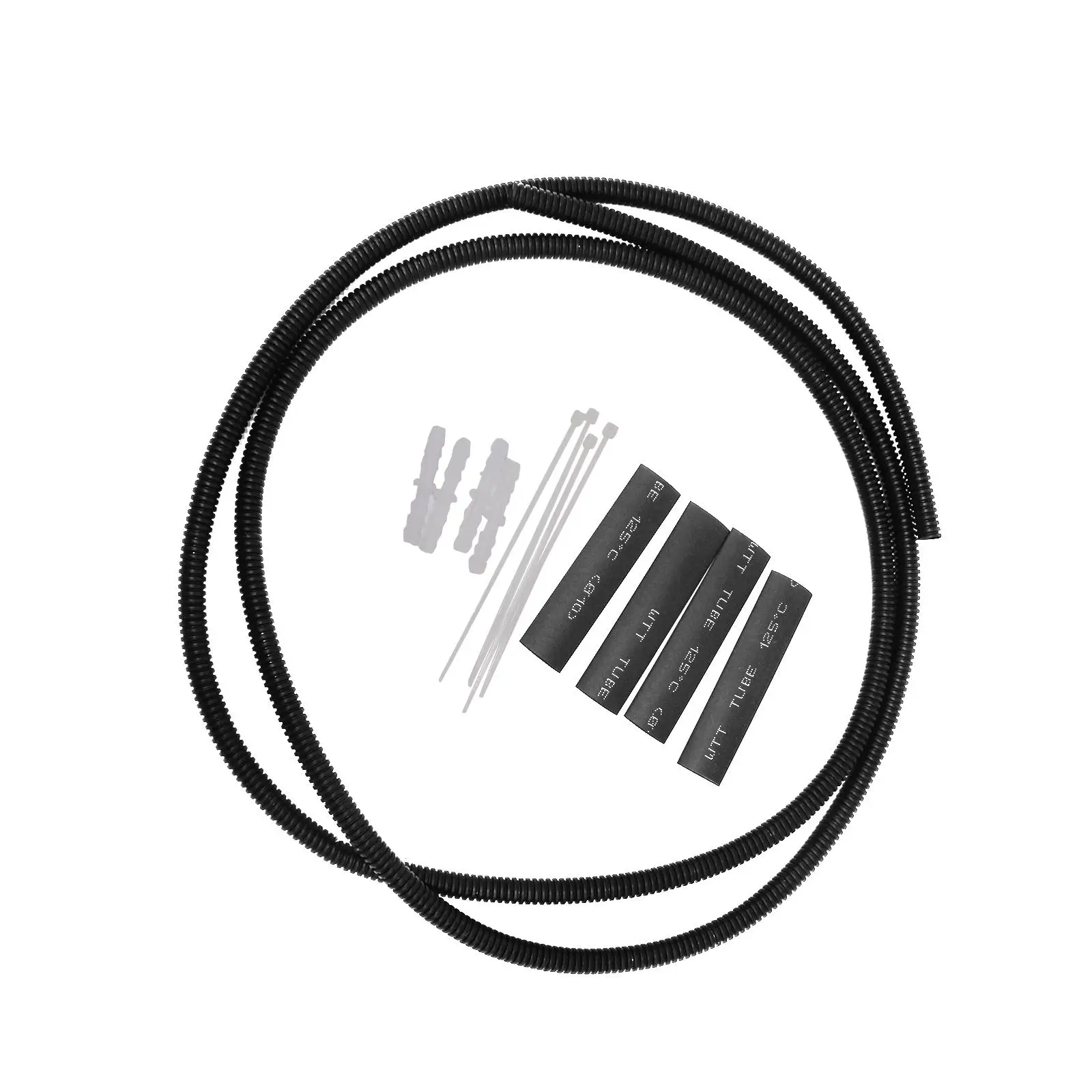 

Windshield Washer Hose Repair Kit Corrugated PP Material 1.6M Fluid Pipe for Vehicle Wiper System Universal Fit