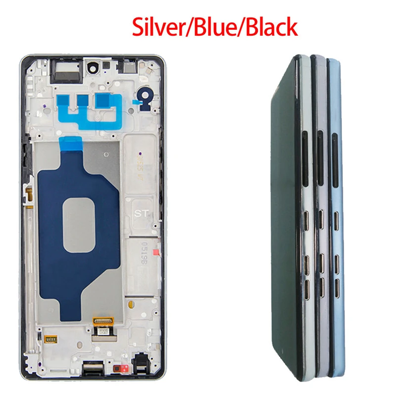 LCD For LG Stylo 6 Display Touch Digitizer Assembly Q730 Screen with Frame Replacement Parts Silver Blue Black