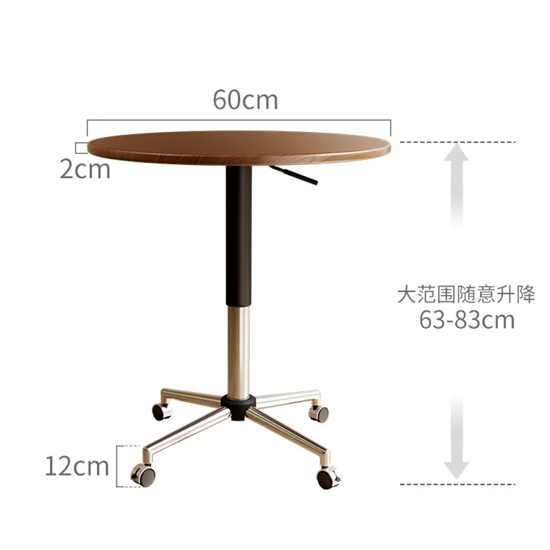 طاولة مستديرة صغيرة من الخشب الصلب قابلة للرفع بجانب السرير وطاولة صغيرة لغرفة المعيشة