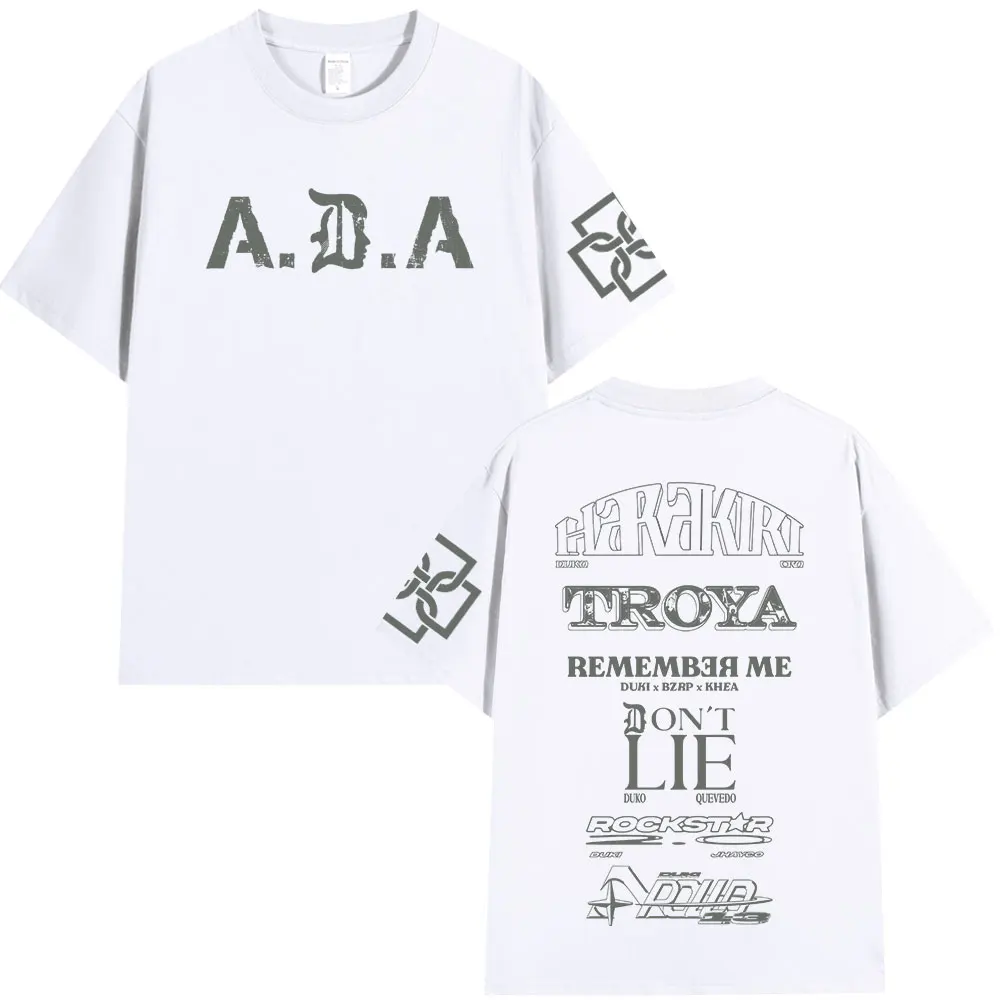 مغني الراب دوكي ADA جولة ميرش تي شيرت الرجال النساء الملابس القطن المتضخم تي شيرت موضة الهيب هوب قصيرة الأكمام تي شيرت الشارع الشهير #4