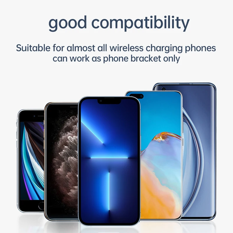 2022ใหม่โลหะ Stand Qi Wireless Charger เดสก์ท็อป Dual Coil 15W Fast สำหรับ iPhone 11 12 13 14 Samsung S20 21 S22