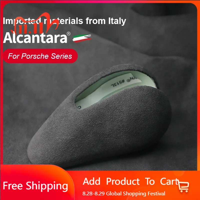 

Interior Stickers For Porsche Alcantara Suede Car Gear Head Lever Shift Knob Cover Protector Trim Decoration Accesrioes Macan Pa