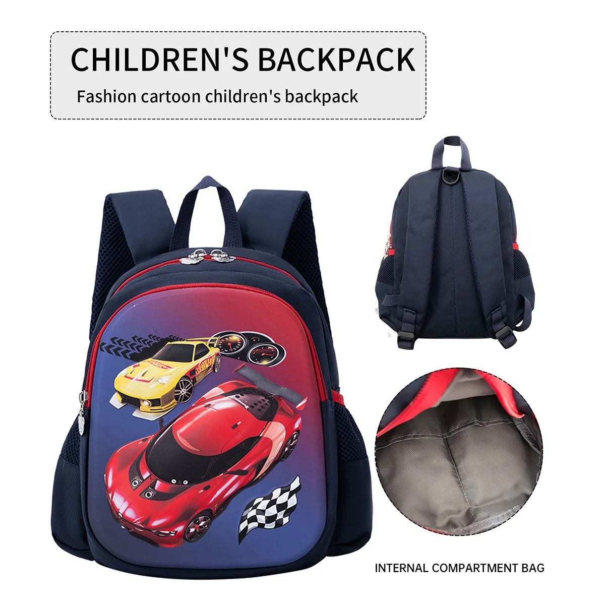 Tas Sekolah Anak-anak, Anak Perempuan TK, Anak Laki-laki, Ransel Bayi, Ransel Kecil Mobil Sport Lucu untuk Anak Perempuan, Tas Tamasya, Modis dan Keren